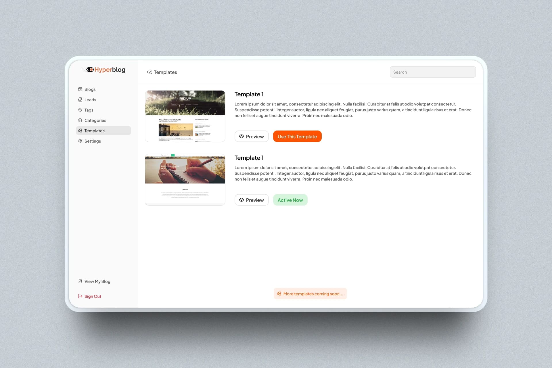 Hyperblog screenshot 5